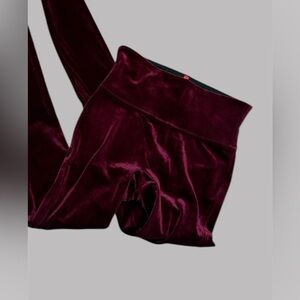 Spanx Red Velour Leggings